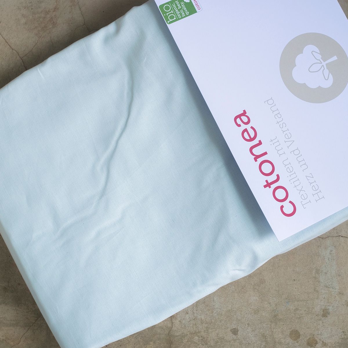 COTONEA Drap cotton bọc nệm dệt kiểu linen 120x200 cm