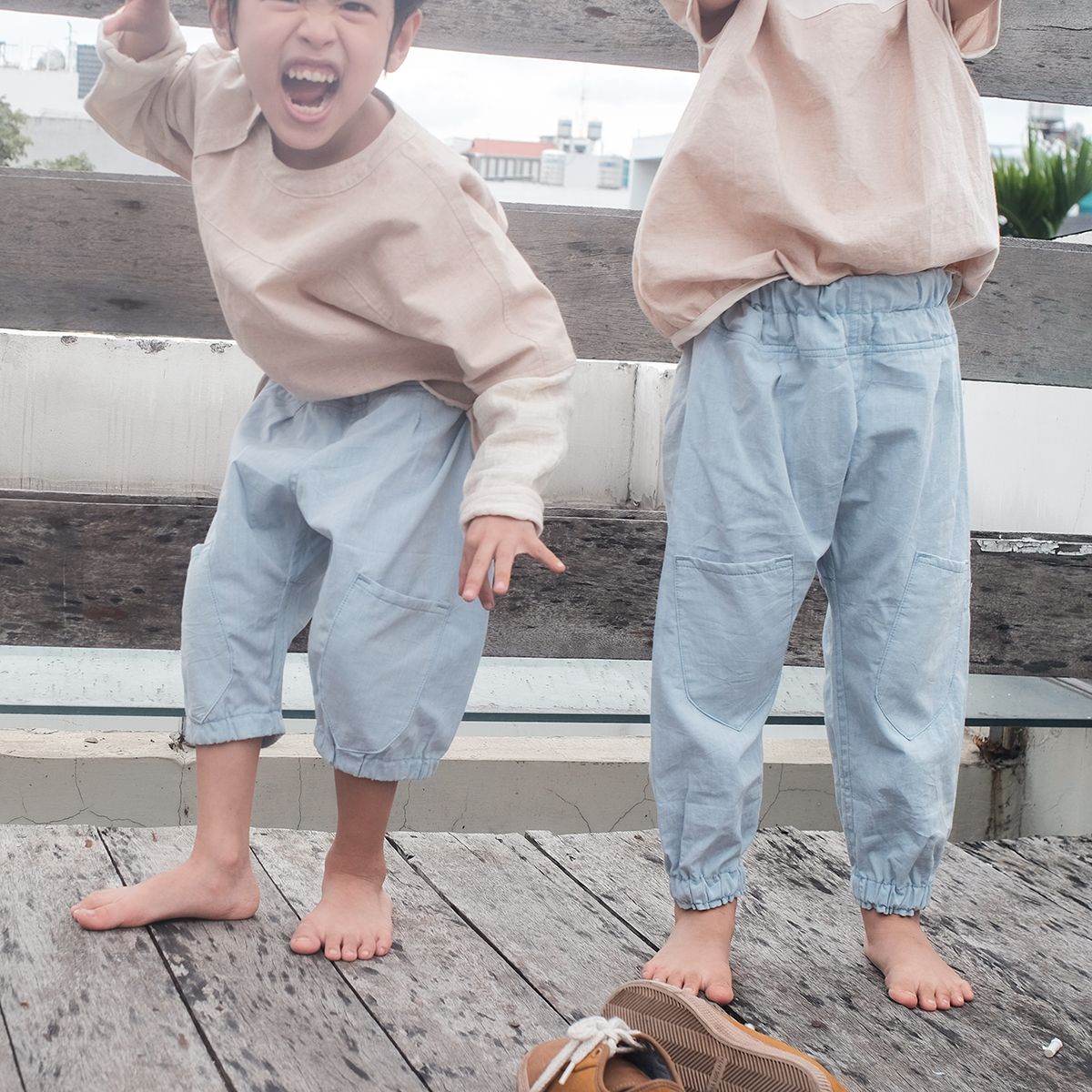 CHOI HANDMADE Quần jogger Pastel blue