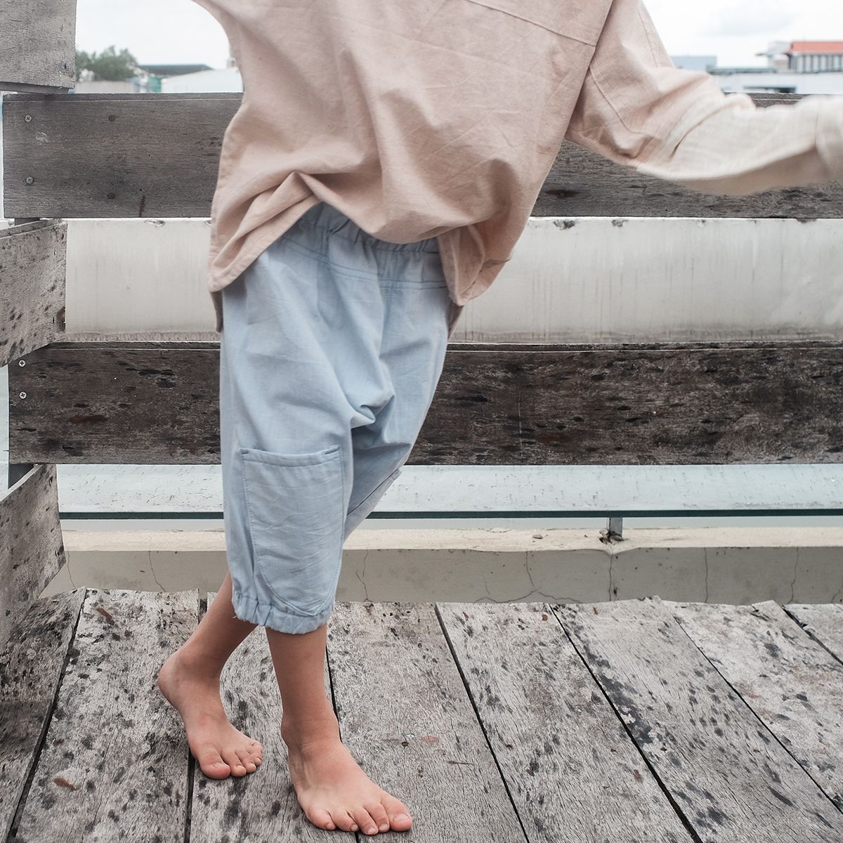 CHOI HANDMADE Quần jogger Pastel blue