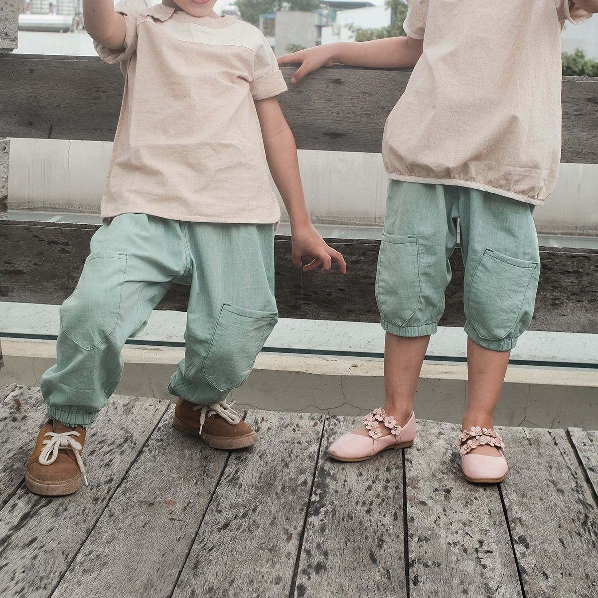 CHOI HANDMADE Quần jogger Pastel green