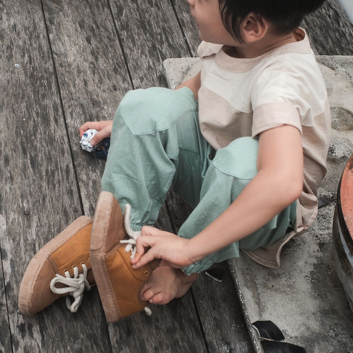 CHOI HANDMADE Quần jogger Pastel green
