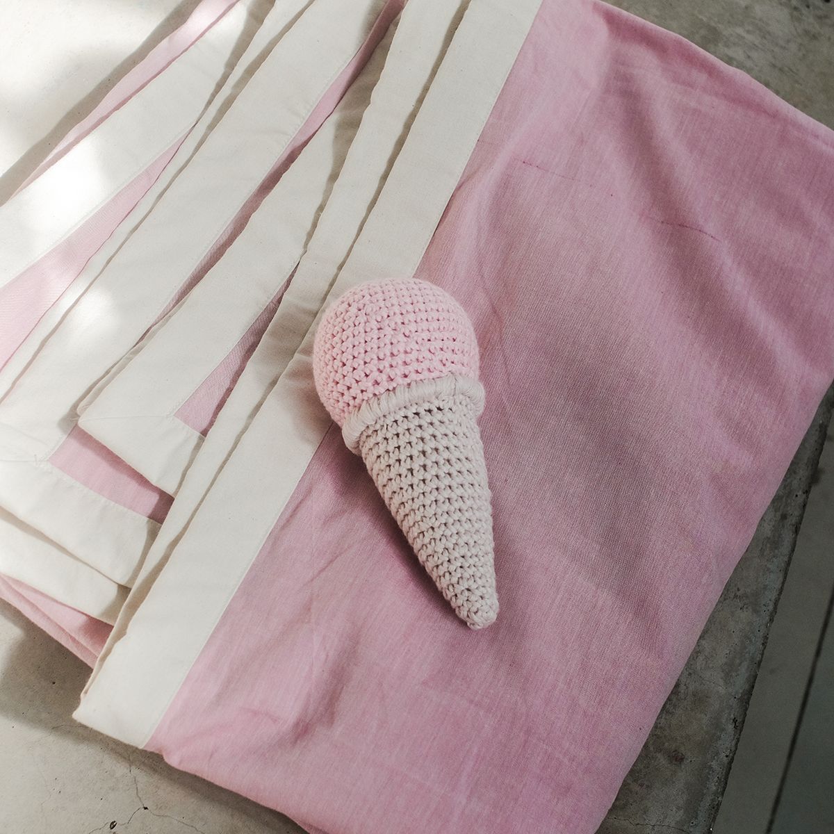 COTONEA Chăn 2 lớp Cotton chambray/Musselin màu Pastel pink