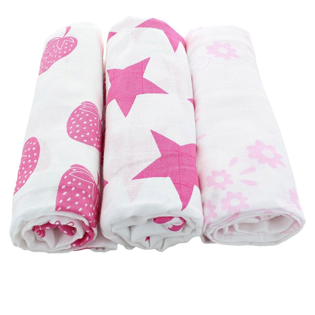 HANS NATUR 1 chiếc khăn xô họa tiết Pink 75x75cm