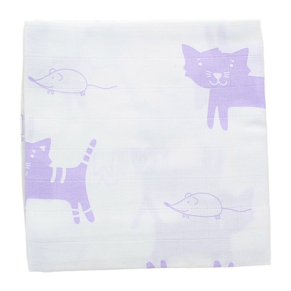 HANS NATUR 1 chiếc khăn xô họa tiết Purple 75x75cm