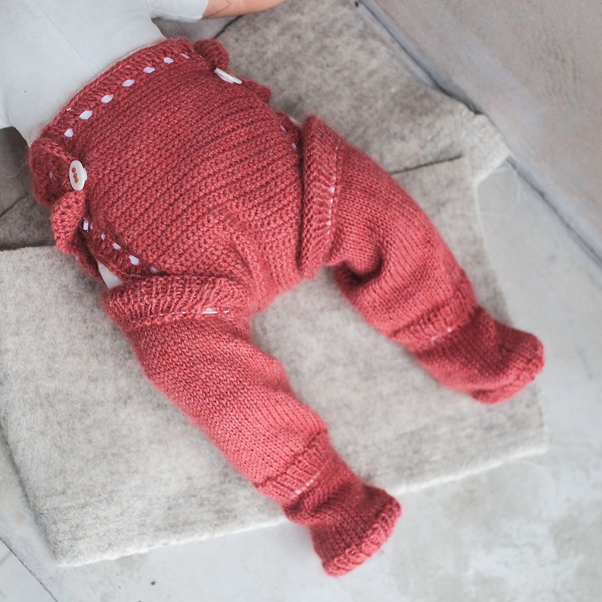 CHOI KNITTED Tất ống Alpaca Red
