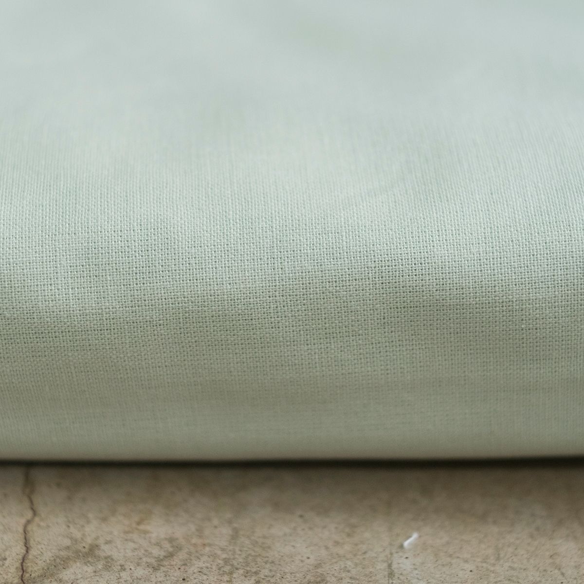 COTONEA Drap cotton bọc nệm dệt kiểu linen Sage