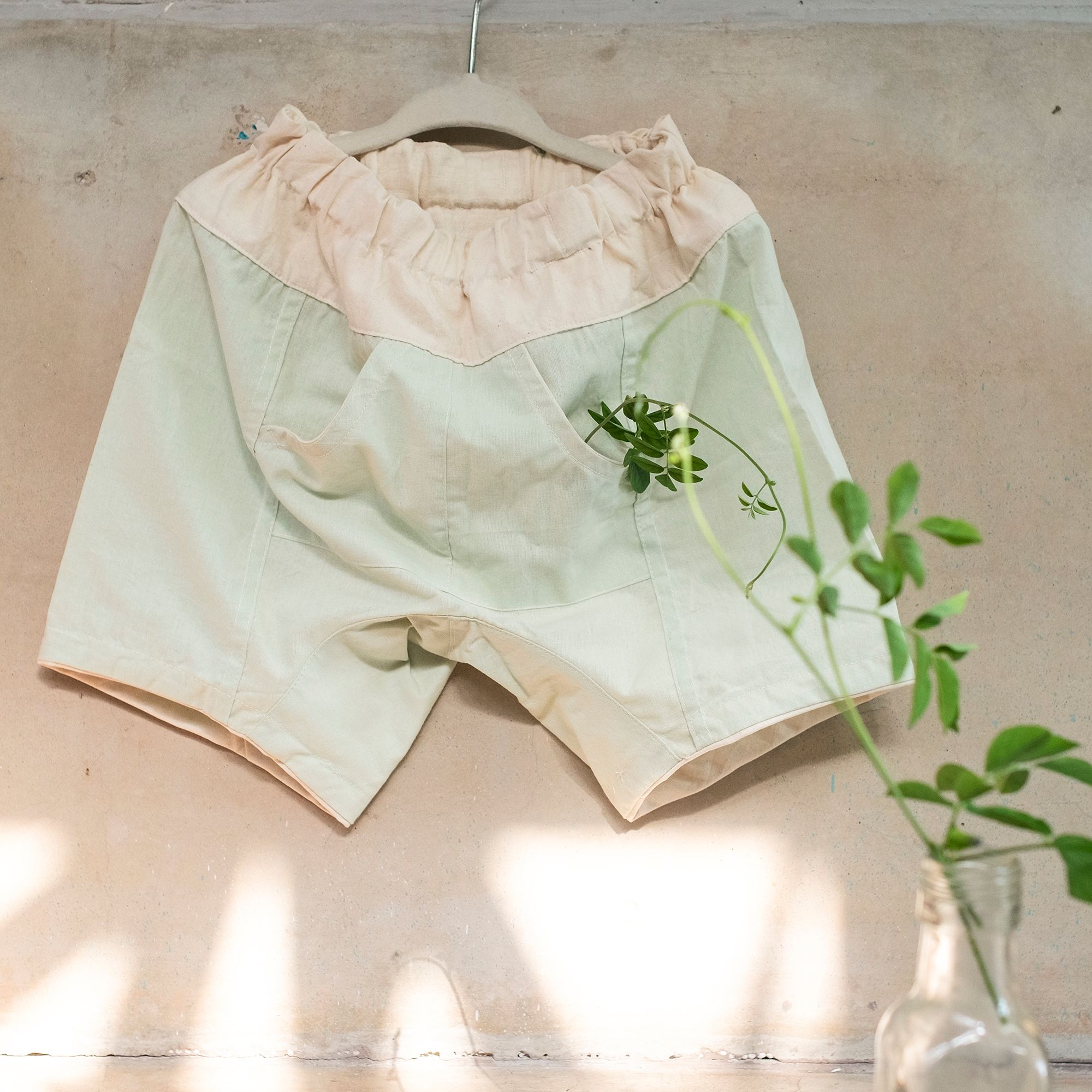 Quần đùi đáy thụng | Harem short | Sage | CHOI SEWING