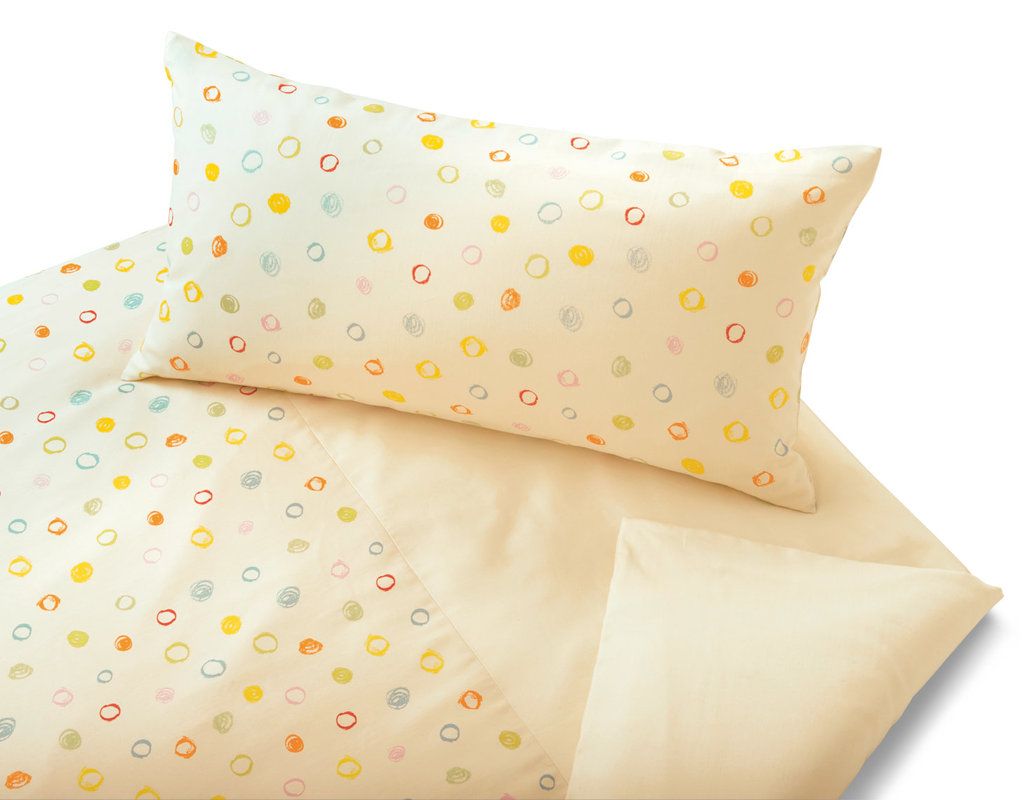 COTONEA Satin Children Bedding Doodle circle