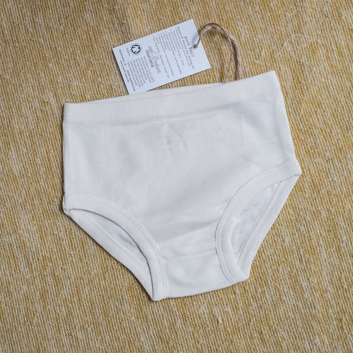 HANS NATUR Quần slip lưng cao trắng kem
