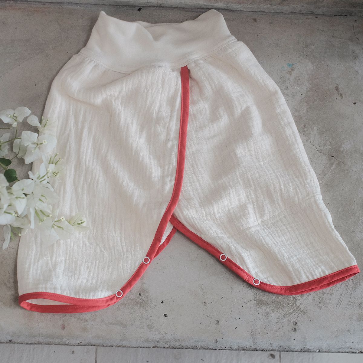 CHOI HANDMADE Quần Samurai vạt xéo Split pant musselin/terry Nature