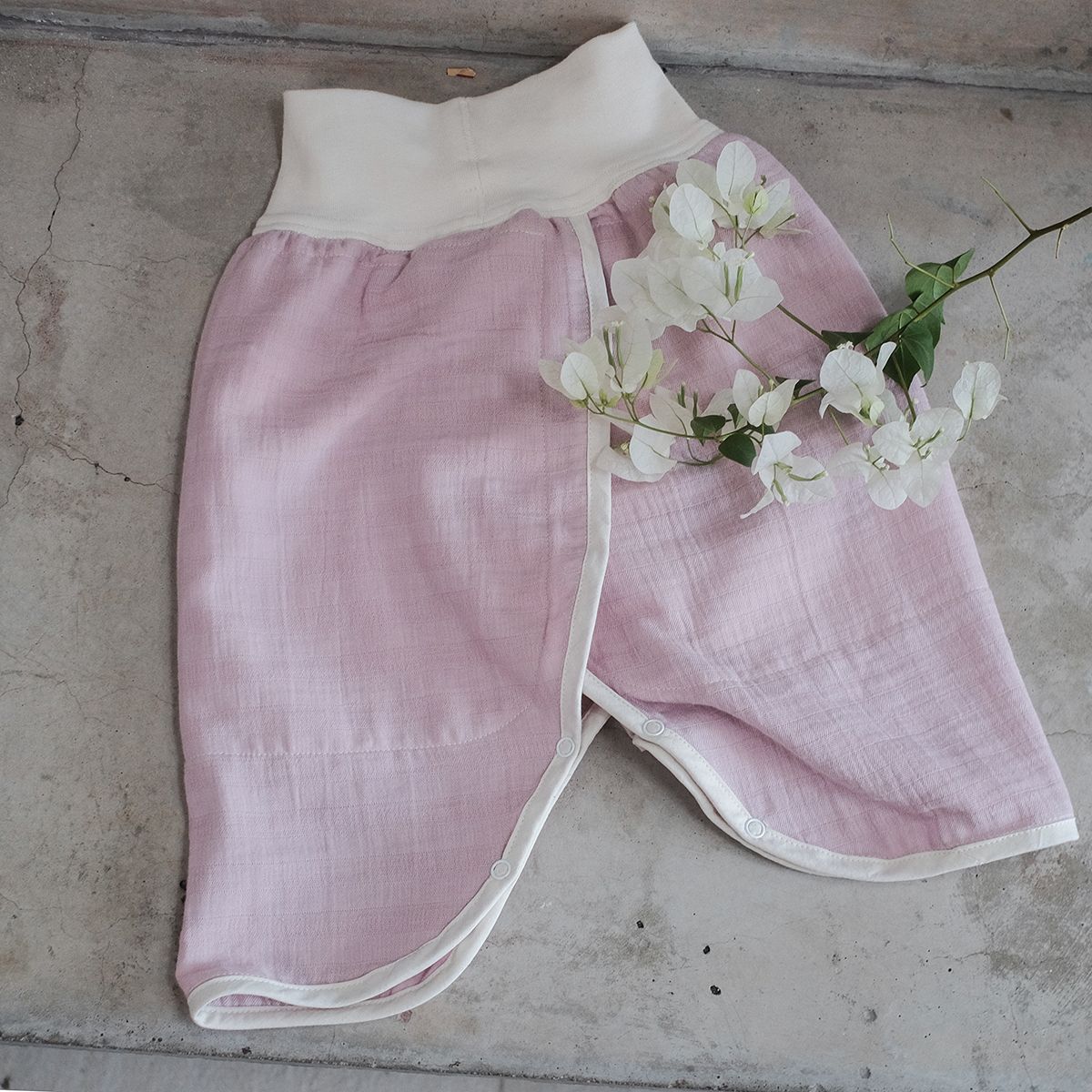 CHOI HANDMADE Quần Samurai vạt xéo Split pant musselin/terry Rosa