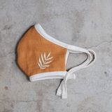  LAST STOCK - Khẩu trang thêu dây rút | Embroidery mask | Fern | Sudan brown | CHOI SEWING 