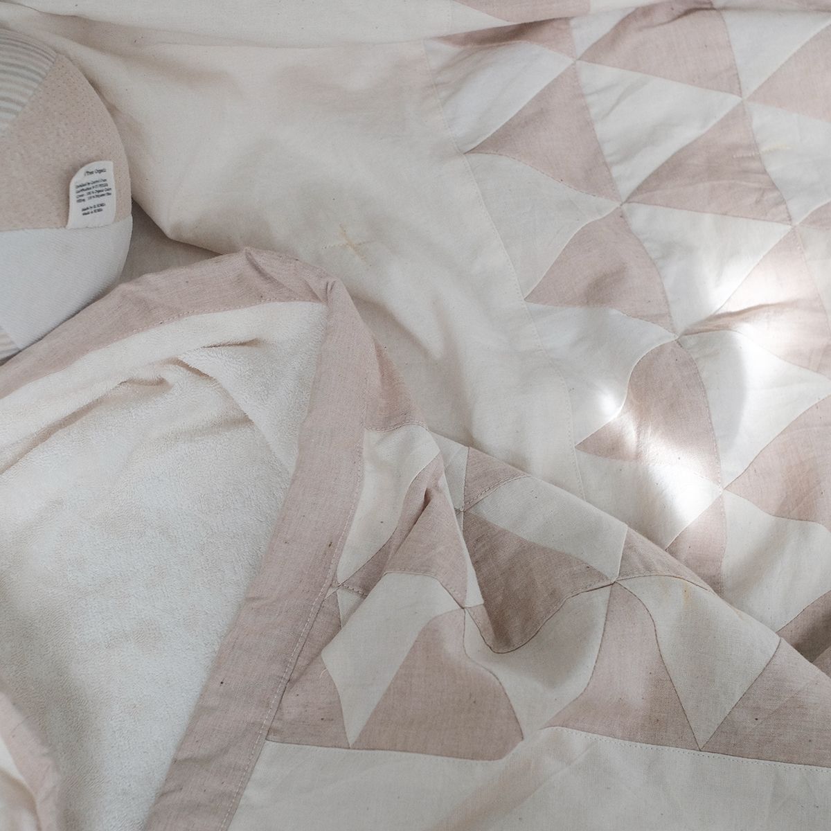 COTONEA Chăn 2 lớp Cotton/Terry ghép vải màu bông nguyên bản không tẩy nhuộm