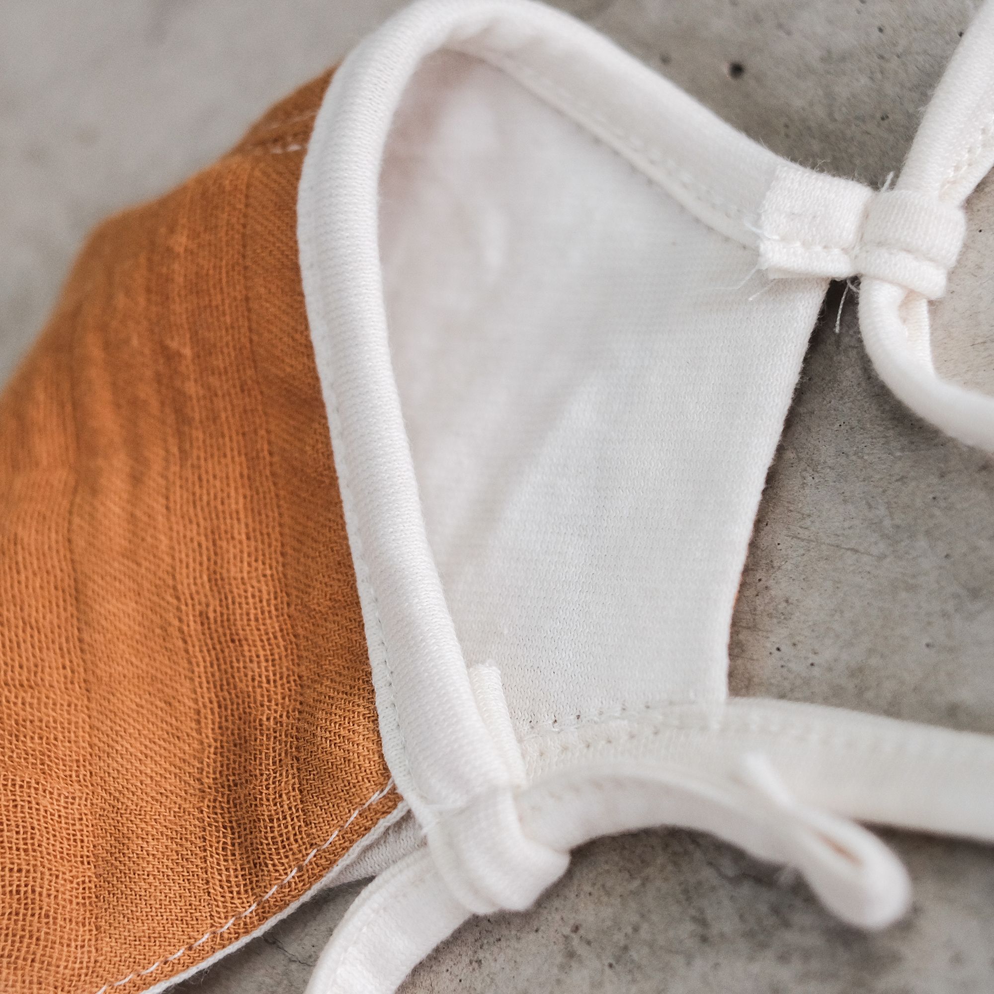 LAST STOCK - Khẩu trang trơn dây rút | Adjustable mask | Sudan brown | CHOI SEWING