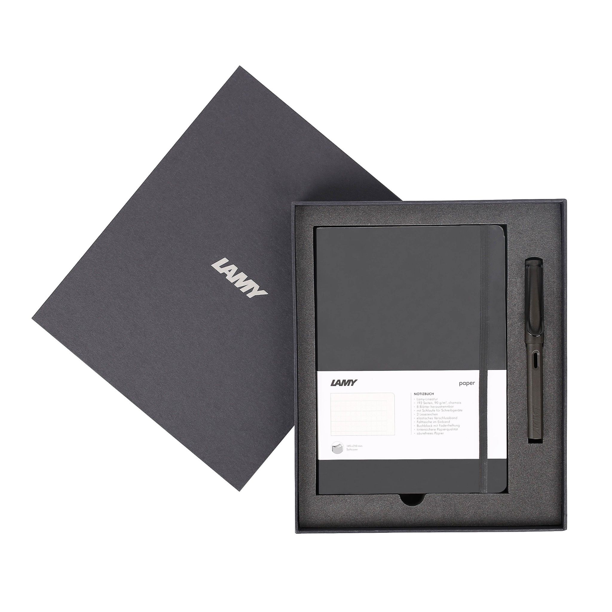 Gift set LAMY Notebook A5 softcover black + LAMY Safari Umbra