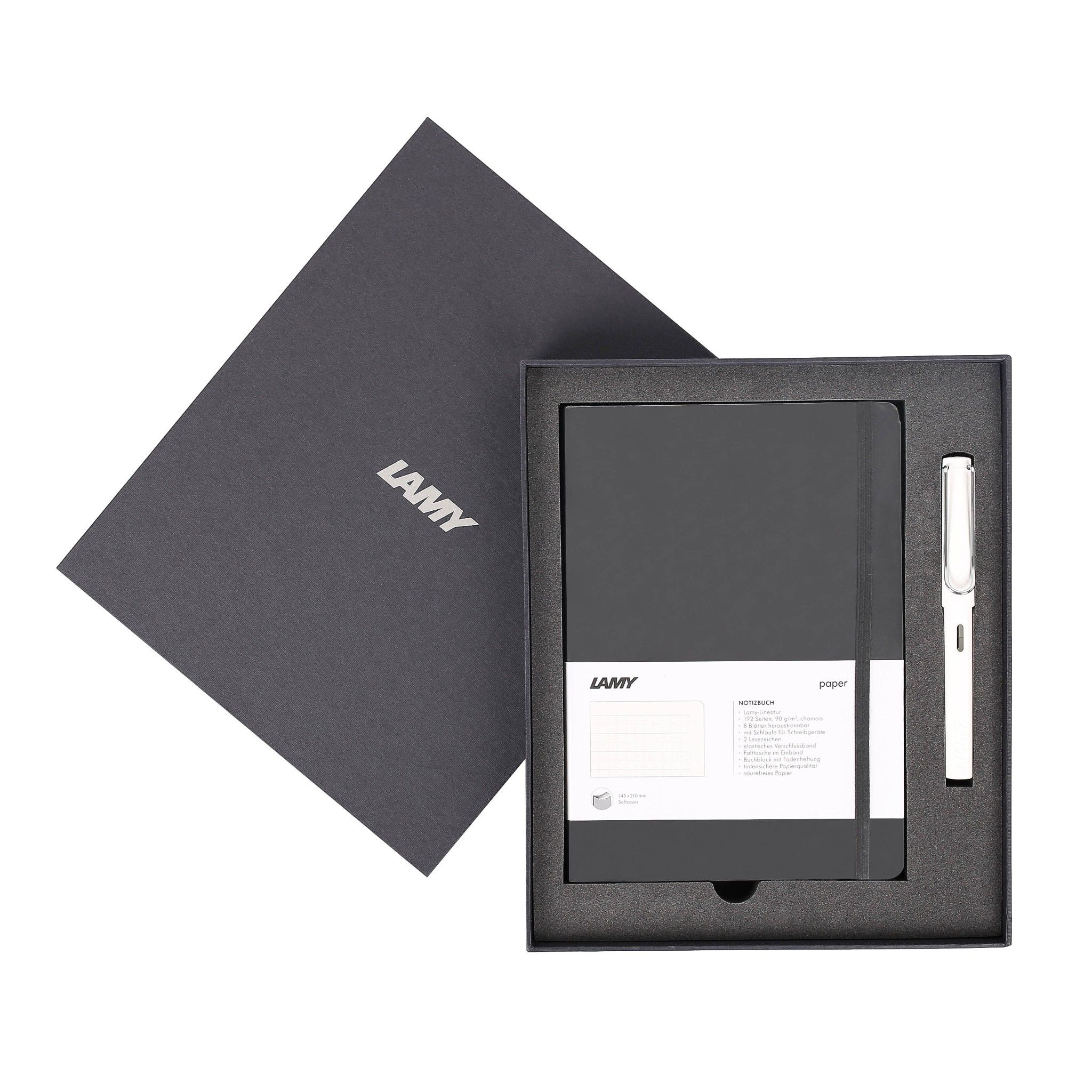 Gift set LAMY Notebook A5 softcover black + LAMY Safari White