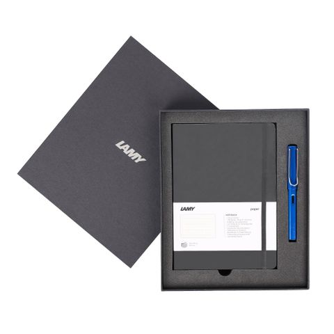  Nhân bản của Gift set LAMY Notebook A5 softcover black + LAMY Al-star blue 