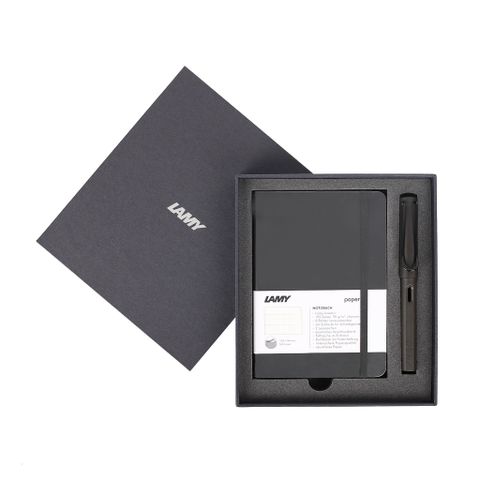  Gift set LAMY Notebook A6 softcover black + LAMY Safari Matt Black 