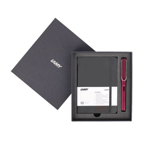  Gift set LAMY Notebook A6 softcover black + LAMY Al-star Purple 