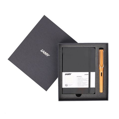  Gift set LAMY Notebook A6 softcover black + LAMY Al-star Bronze 