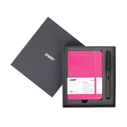  Gift set LAMY Notebook A6 softcover Pink + LAMY Safari Matt Black 