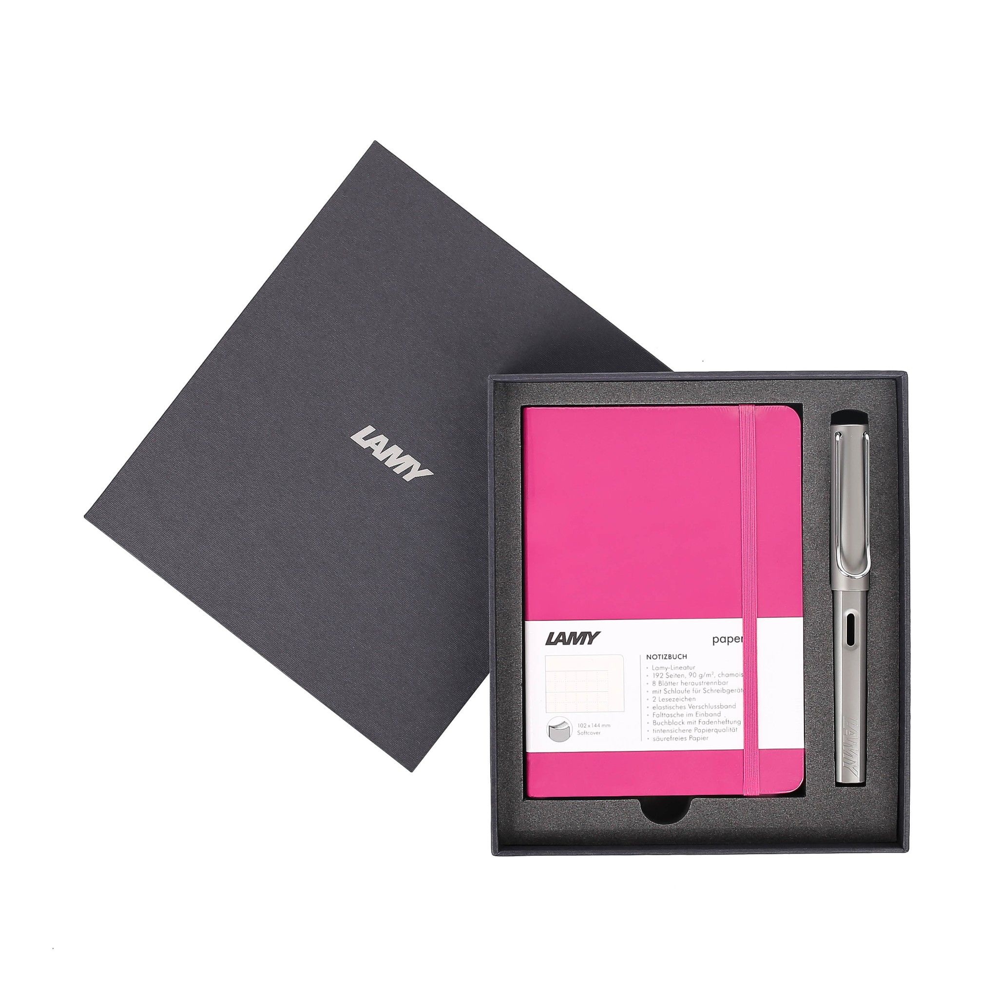 Gift set LAMY Notebook A6 softcover Pink + LAMY Al-star Grey