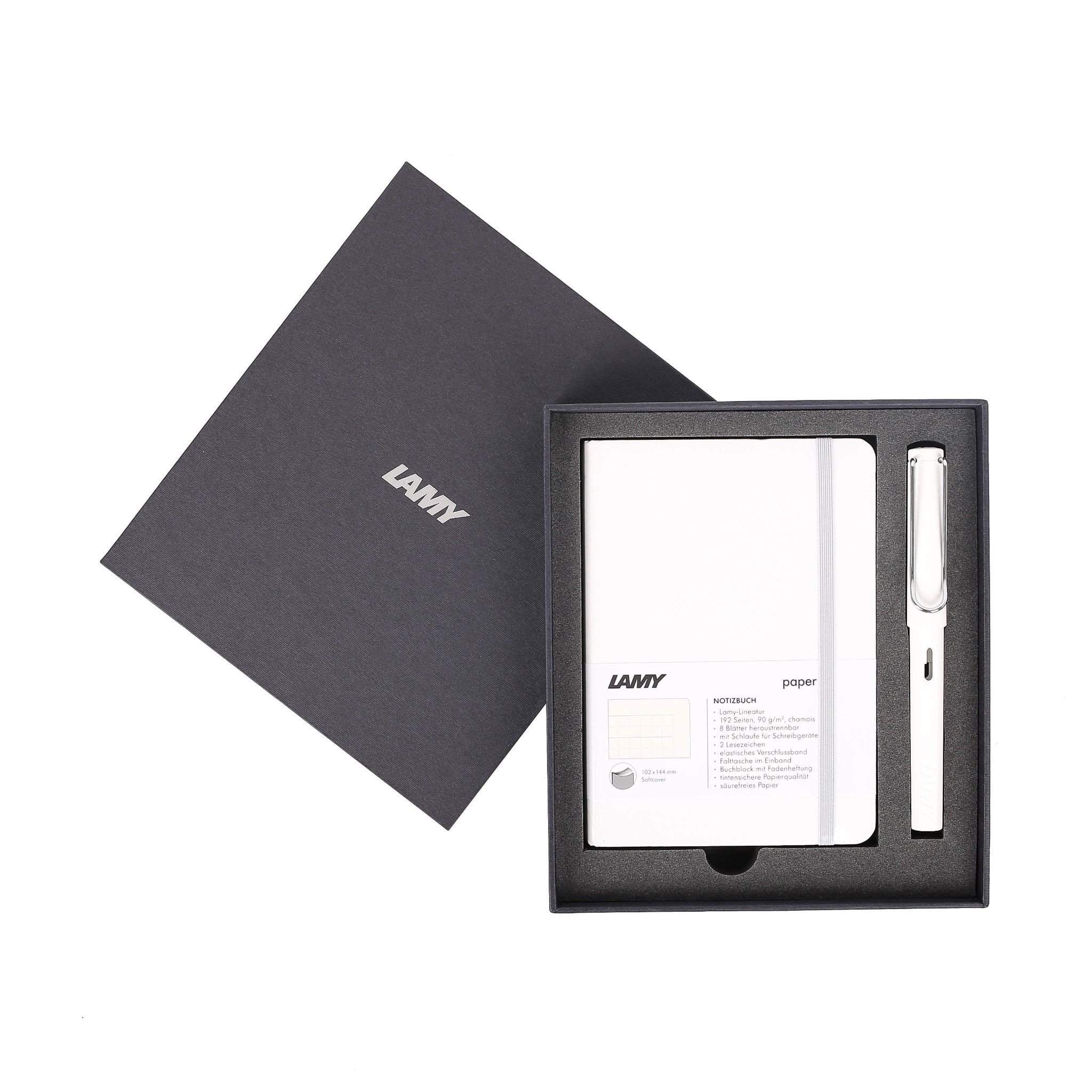 Gift set LAMY Notebook A6 softcover White + LAMY Safari White