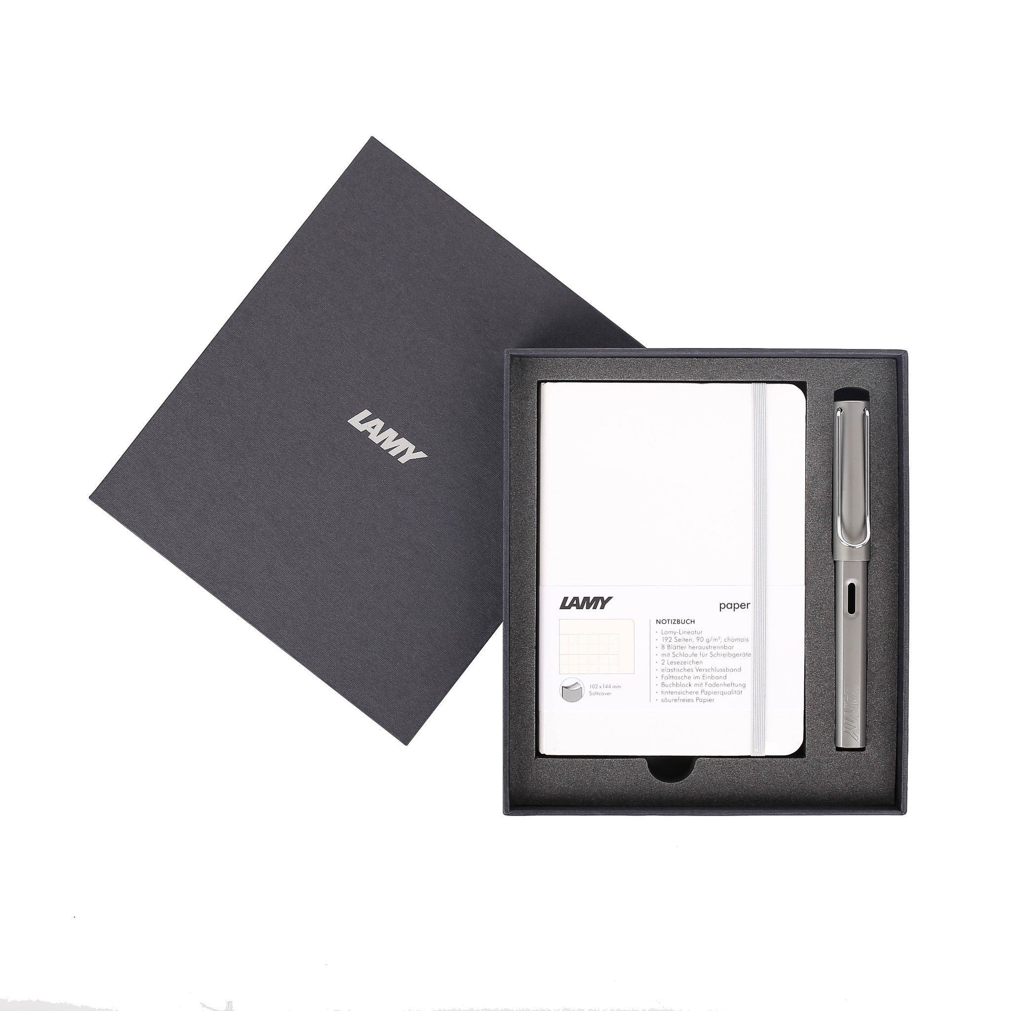 Gift set LAMY Notebook A6 softcover White + LAMY Al-star Grey