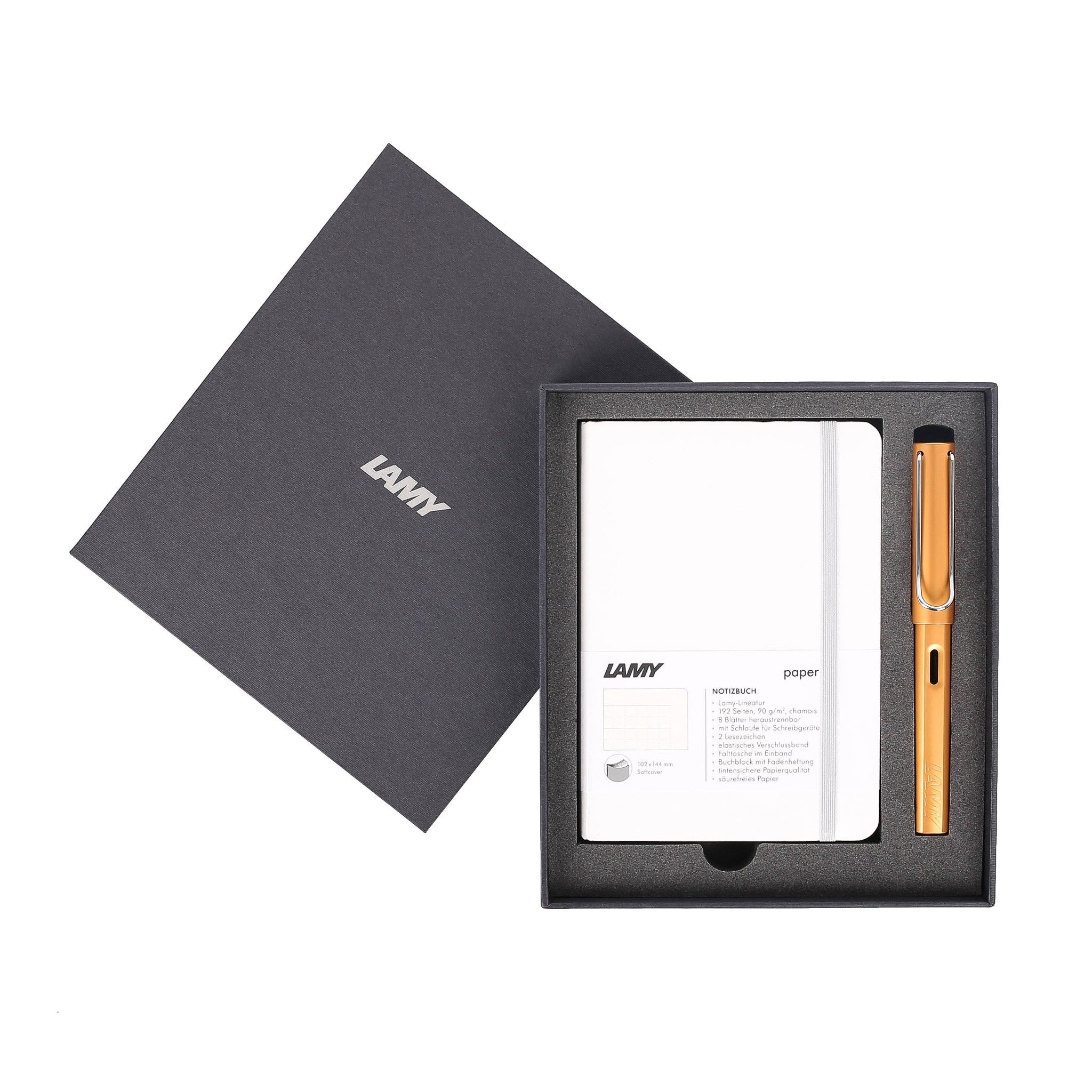 Gift set LAMY Notebook A6 softcover White + LAMY Al-star Bronze