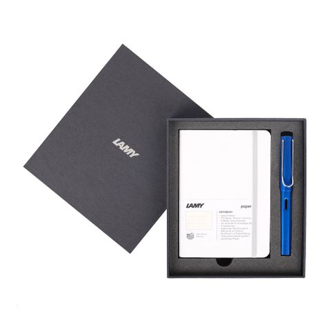  Gift set LAMY Notebook A6 softcover White + LAMY Al-star Blue 