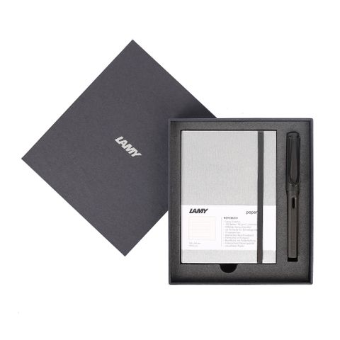  Gift set LAMY Notebook A6 softcover Grey + LAMY Safari Matt Black 