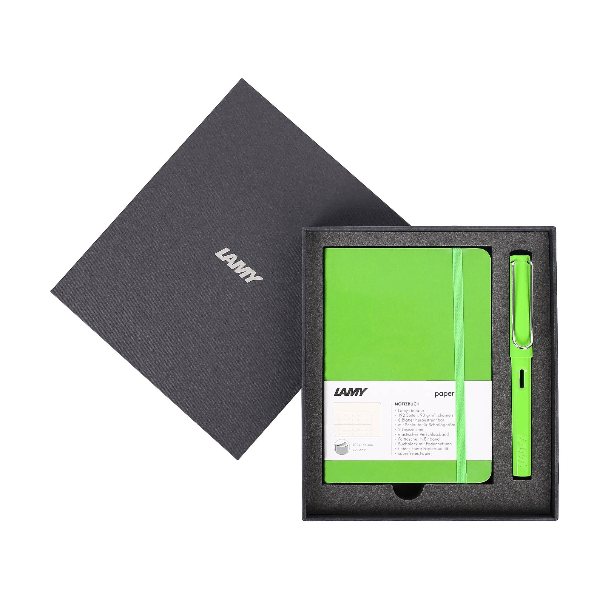 Gift set LAMY Notebook A6 softcover Green + LAMY Safari Green