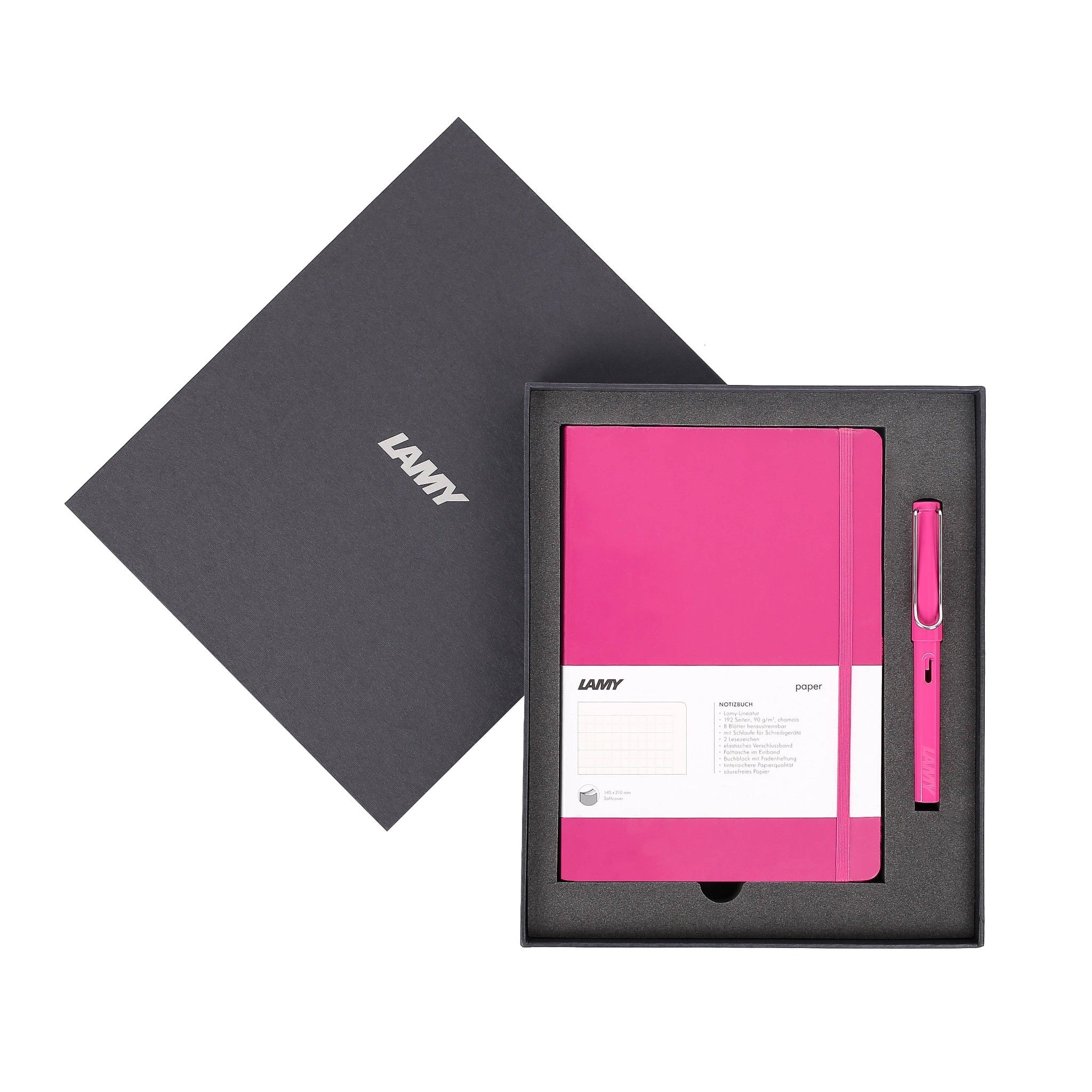 Gift set LAMY Notebook A5 softcover Pink+ LAMY Safari Pink