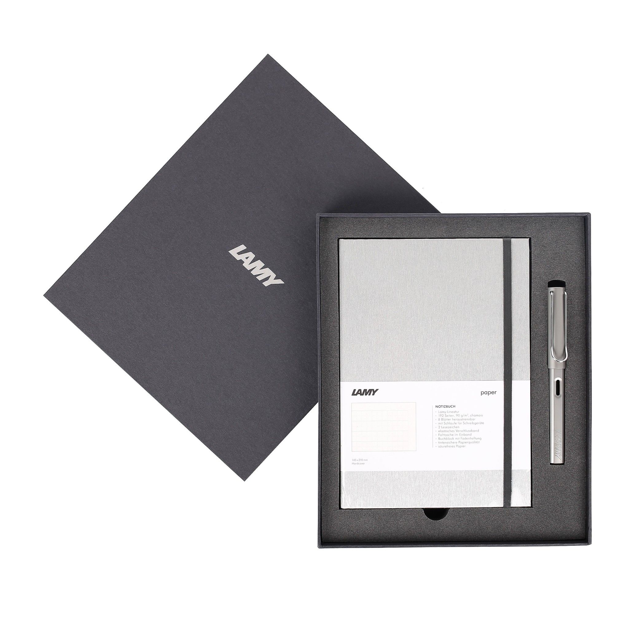 Gift set LAMY Notebook A5 softcover Grey + LAMY Al-star Grey