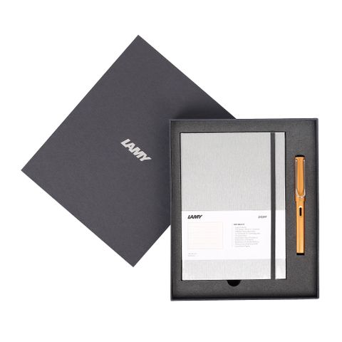  Gift set LAMY Notebook A5 softcover Grey + LAMY Al-star Bronze 