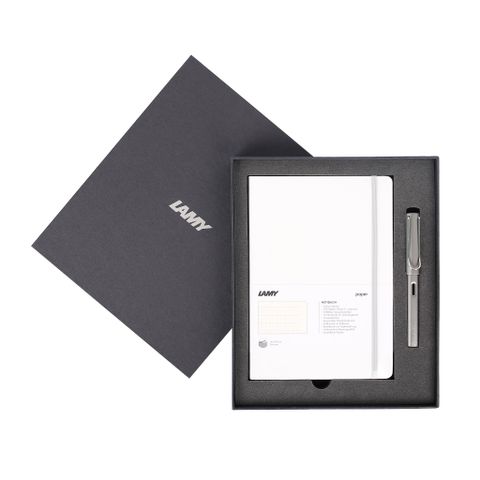  Gift set LAMY Notebook A5 softcover White + LAMY Al-star Grey 