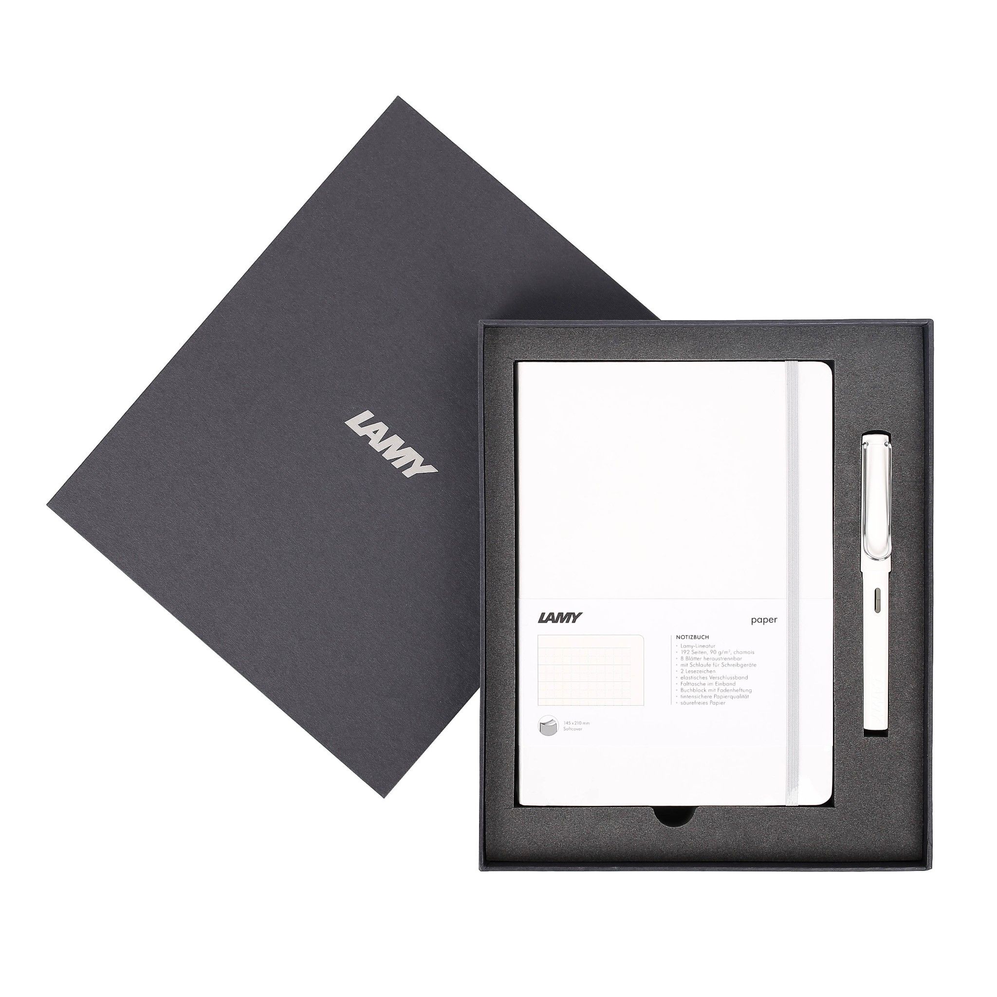 LAMY Notebook A5 softcover White + LAMY Safari White