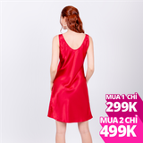 Đầm VERA cộc tay satin dáng lửng - 0467