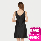 Đầm VERA cộc tay satin dáng lửng - 0467