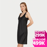 Đầm VERA cộc tay satin dáng lửng - 0467