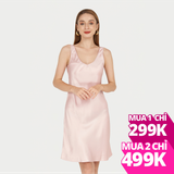 Đầm VERA cộc tay satin dáng lửng - 0467
