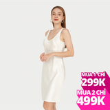 Đầm VERA cộc tay satin dáng lửng - 0467