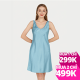 Đầm VERA cộc tay satin dáng lửng - 0467