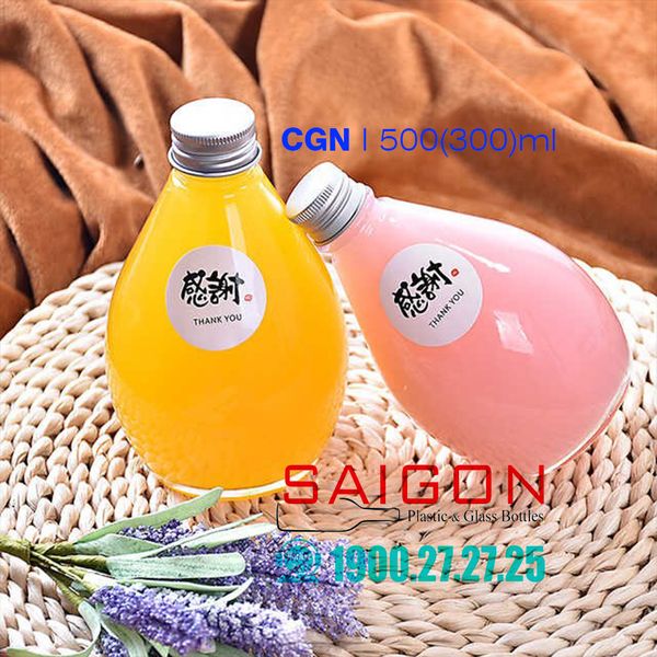 Chai Giọt Nước Nắp Nhôm 300ml | 500ml , Tùy Chọn Dung Tích