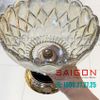 ELEGANT 3323AC - Dĩa Thủy Tinh Tiệp Chân Đồng Elegant Đường Kính 20.0cm | Thủy Tinh Màu Cao Cấp