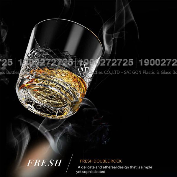 Ocean P04263 - Ly Thủy Tinh Ocean Matter Fresh Double Rock Glass 355ml | Nhập Khẩu Thái Lan