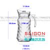 DELI YZH34 - Bình Nước Thủy Tinh Deli Pitcher Glass 1700ml | Thủy Tinh Cao Cấp