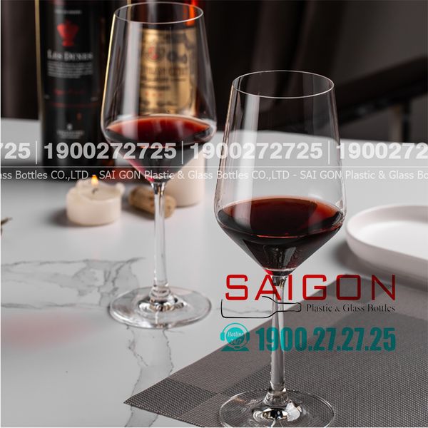 IDELITA 83BJ54 - Ly thủy tinh Pha Lê IDELITA Diamond Red Wine Crystal Glasses 540ml | Thủy Tinh Pha Lê Cao cấp