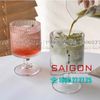 INS JYGB6 - Ly Thủy Tinh INS có Chân Strip Empilable Cocktail Glass 230ml | Thủy Tinh Cao Cấp