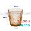 Deli KB047-1HA - Ly Thủy Tinh Deli Soda Lime Amber Rock Glass 260ml | Thủy Tinh Cao Cấp